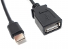 USB 3.1 Kabel 15 cm Typ C Stecker zu 2.0 A Buchse Adapter in Schwarz