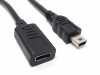 USB 3.1 Kabel 25 cm Typ C Buchse zu Mini B Stecker Adapter in Schwarz