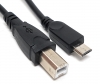 USB 2.0 Kabel 95 cm Micro B Stecker zu Typ B Stecker Adapter in Schwarz
