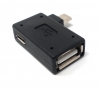 SYSTEM-S Winkel Adapter USB auf Micro USB OTG On-The-Go Host Cable Flash Drive fr Smartphone Tablet (Links)