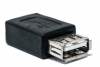USB 2.0 Adapter Typ A Buchse zu Micro B Buchse Kabel in Schwarz
