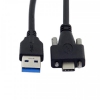 USB 3.1 Kabel 5 m Typ C Stecker zu 3.0 Typ A Stecker Schraube in Schwarz
