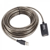 USB 2.0 Kabel 20 m Typ A Stecker zu Buchse Kabel in Grau