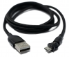 USB 2.0 Kabel 1 m Micro Stecker zu 2.0 A Buchse Adapter 180° Winkel in Schwarz
