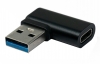 USB 3.1 Adapter Typ C Buchse zu 3.0 Typ A Stecker Winkel Kabel in Schwarz