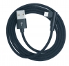 USB 2.0 Kabel 100 cm Micro Stecker zu 2.0 A Stecker Winkel geflochten Schwarz