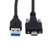 USB 3.1 Kabel 8 m Typ C Stecker zu 3.0 Typ A Stecker Schraube in Schwarz