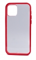 Schutzhülle aus Silikon in Rot Transparent Hülle kompatibel mit iPhone 12 Pro