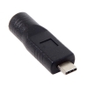 USB 3.1 Adapter Typ C Stecker zu DC 20 V 6,0 x 4,4 mm Stecker Kabel in Schwarz