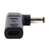 USB 3.1 Adapter Typ C Buchse zu DC 20V 5,5 x 2,1 mm Stecker Winkel Kabel Schwarz