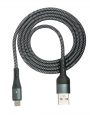 USB 2.0 Kabel 1m Micro B Stecker zu 2.0 Typ A Stecker geflochten Adapter Schwarz