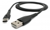 USB 3.1 Kabel 1 m Typ C Stecker zu 2.0 Typ A Stecker geflochten in Schwarz