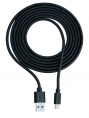 USB 3.1 Kabel 2 m Typ C Stecker zu 3.0 Typ A Stecker Adapter geflochten Schwarz