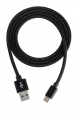 USB 3.1 Kabel 1 m Typ C Stecker zu 3.0 Typ A Stecker Adapter geflochten Schwarz
