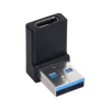USB 3.1 Adapter Typ C Buchse zu 3.0 Typ A Stecker Kabel Winkel Schwarz