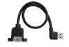 USB 3.0 Kabel 30 cm Typ A Buchse zu Stecker Adapter Schraube Winkel Schwarz
