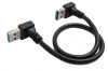USB 3.0 Kabel 30 cm Typ A Stecker zu Stecker Winkel in Schwarz