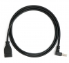 USB 2.0 Kabel 100 cm Typ A Stecker zu Buchse Winkel in Schwarz