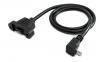USB 2.0 Kabel 30 cm Micro B Buchse zu Stecker Adapter Schraube Winkel Schwarz
