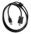 USB 2.0 Kabel 150 cm Typ A Stecker zu B Stecker Adapter Schraube in Schwarz
