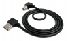 USB 2.0 Kabel 50 cm Typ A Stecker zu B Stecker Winkel in Schwarz