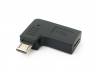 USB 3.1 Adapter Typ C Buchse zu 2.0 Micro B Stecker Winkel Kabel in Schwarz