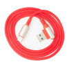 USB 3.1 Kabel 100cm Typ C Stecker zu 3.0 Typ A Stecker geflochten Winkel in Rot