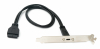 USB 3.1 Kabel 50 cm Typ C Buchse zu 20pin PCI Schraube Adapter in Schwarz