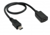 USB 3.1 Kabel 30 cm Typ C Buchse zu 2.0 Mini Stecker Adapter in Schwarz