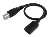 USB 3.1 Kabel 30 cm Typ C Buchse zu 2.0 Typ B Stecker Adapter in Schwarz
