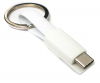 USB 3.1 Schlssel Anhnger Kabel 10cm Typ C Stecker zu 2.0 Typ A Stecker in Wei