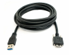 USB 3.0 Kabel 3 m Micro B Stecker zu Typ A Stecker Schraube Adapter in Schwarz