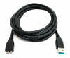 USB 3.0 Kabel 3 m Micro B Stecker zu Typ A Stecker Adapter in Schwarz