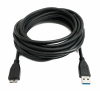 USB 3.0 Kabel 5 m Micro B Stecker zu Typ A Stecker Adapter in Schwarz