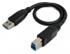 USB 3.0 Kabel 30 cm Typ B Stecker zu A Stecker Adapter in Schwarz