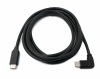 USB 3.1 Kabel 2 m Typ C Stecker zu Stecker Winkel Adapter in Schwarz