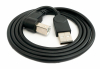 USB 2.0 Kabel 100 cm Typ B Stecker zu A Stecker Winkel Adapter in Schwarz