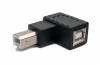 USB 2.0 Adapter Typ B Stecker zu Buchse Winkel Kabel in Schwarz