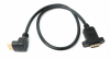 HDMI 1.4 Kabel 30 cm Stecker zu Buchse Schraube Winkel Adapter in Schwarz